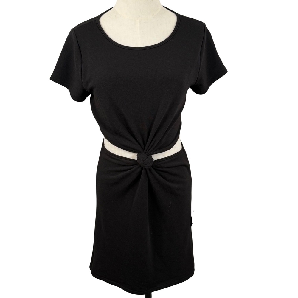 Lulus Knotty But Nice Knotted Cutout T Shirt Dress M Bodycon Y2K Retro USA Made